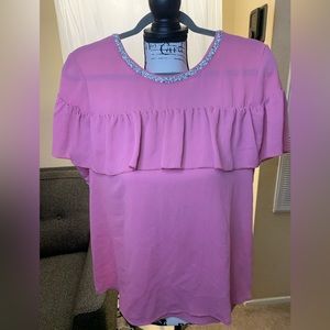 Juicy Couture Pink Bling Neck Rayon Top